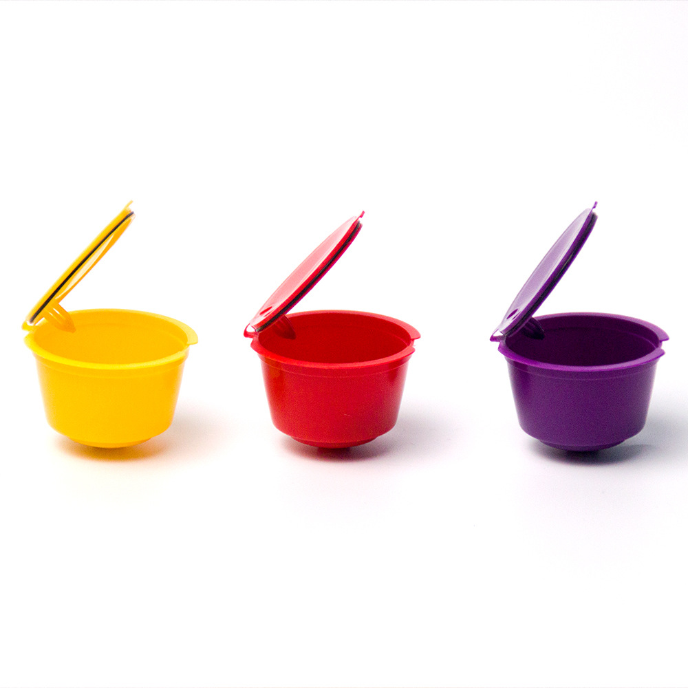 Yellow Green White coffee capsule filter Cup Duqu KUSI suitable for DOLCEGUSTO refillable capsule shell