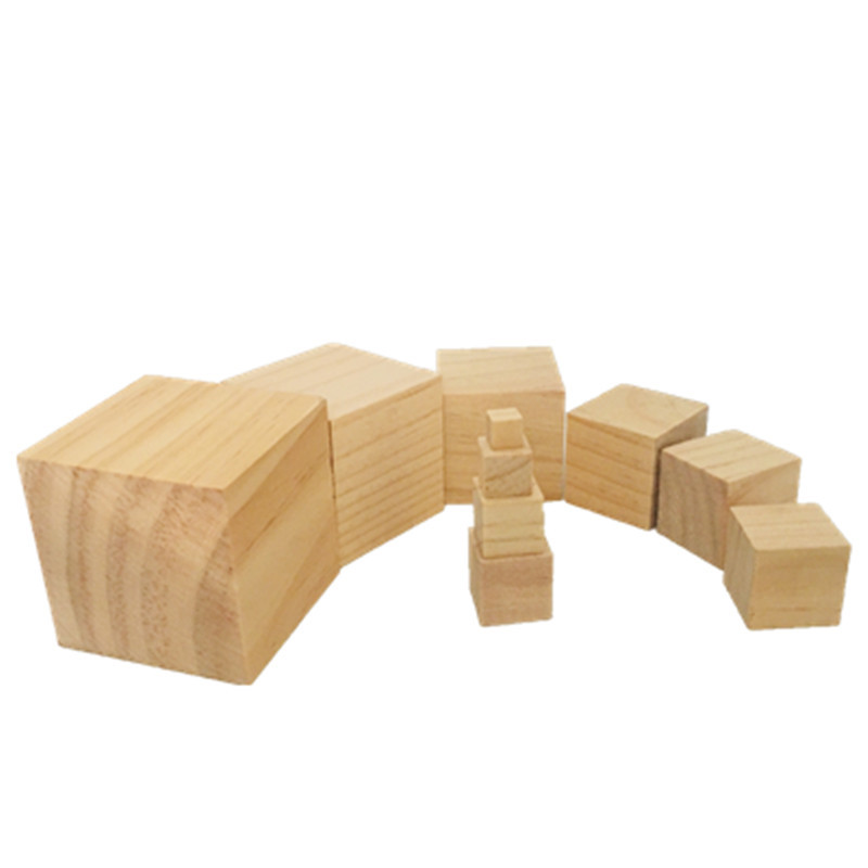 Cubic Pine Wood Block Pine Cubic Small Wood Block Solid Wood Building Block Pine diy Handmade Model Making Material