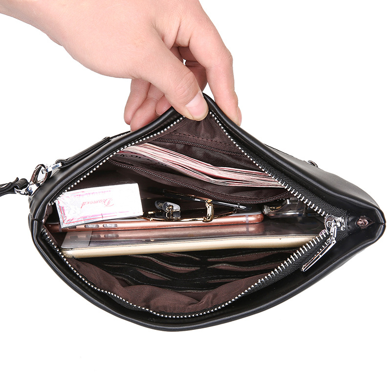 Source Factory Men's Bag Men's Handbag Men's Fashionable Clamp Bag Men's Clutch Bag Large Capacity Business Envelope Bag