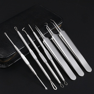 Dazhan stainless steel acne Needle 7-piece set acne clip acne needle acne needle clip acne tweezers factory wholesale