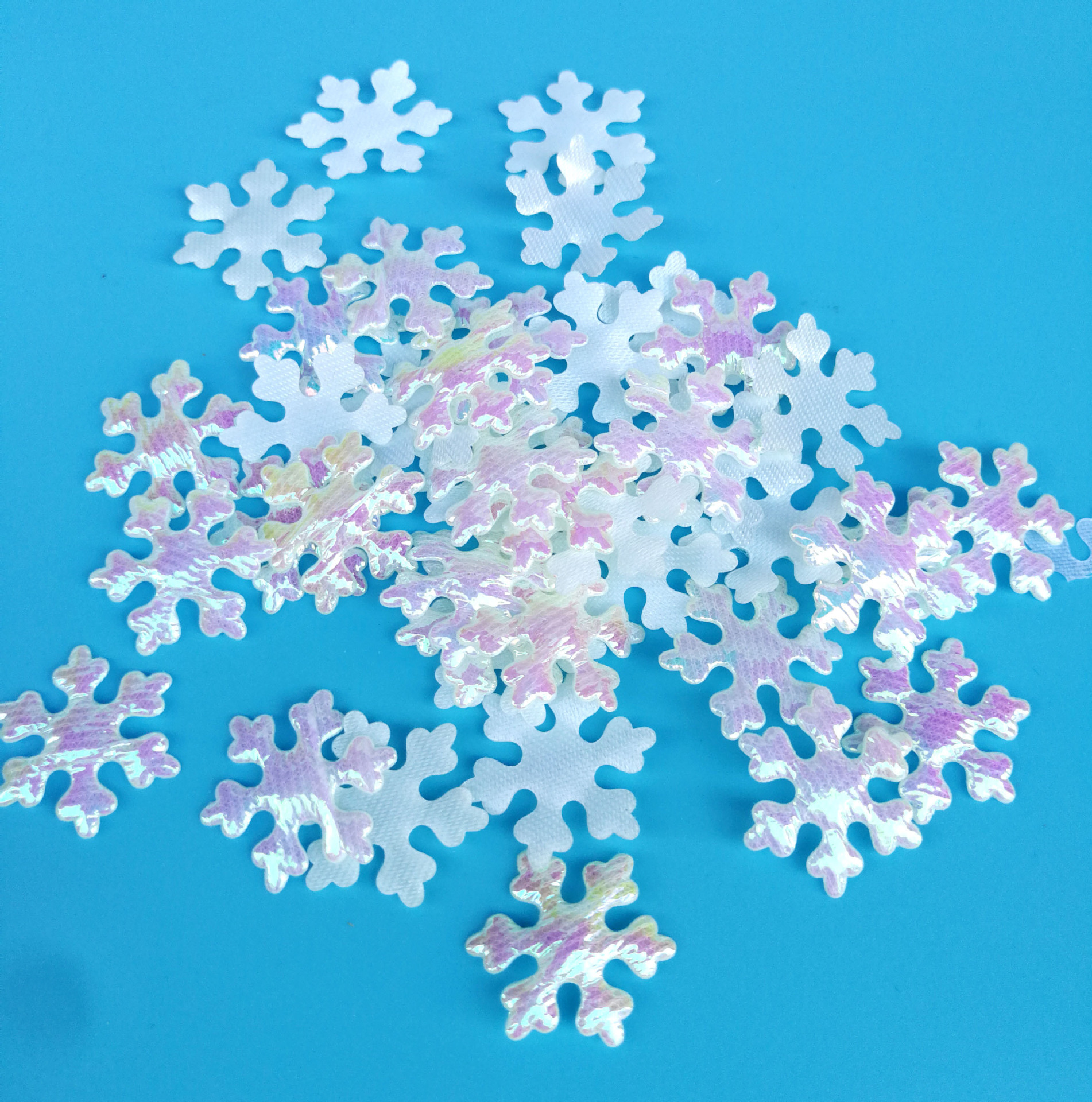 Christmas Holiday Snowflake Christmas tree decoration wedding party ice and snow throwing confetti diy handmade Christmas decoration_voghion.com