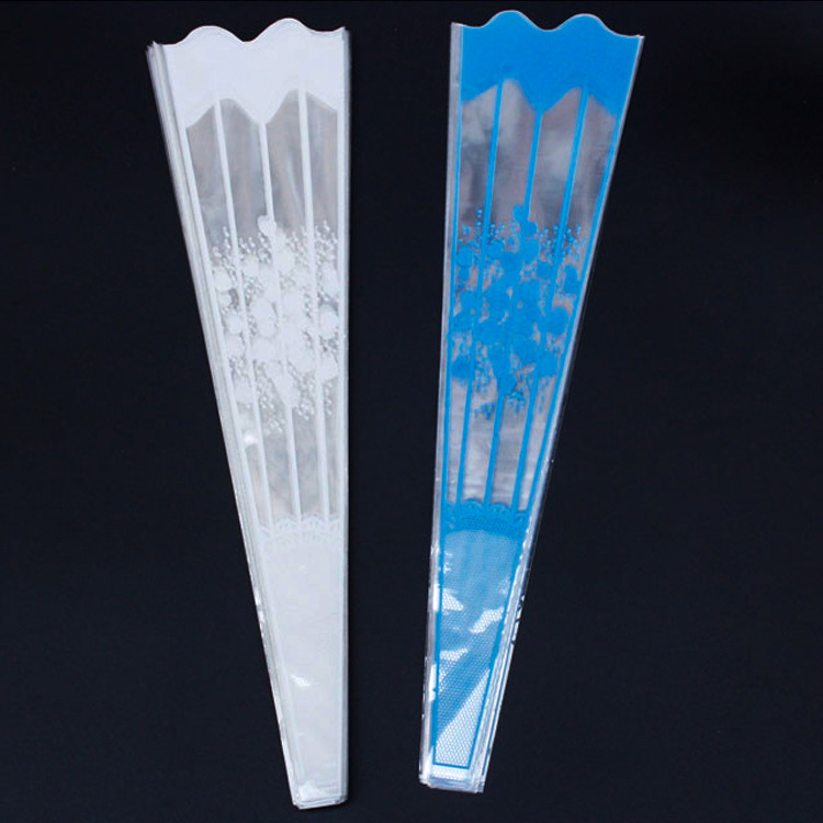 Striped single bag opp plastic transparent flower bag single branch rose flower packaging bag opp single bouquet packaging