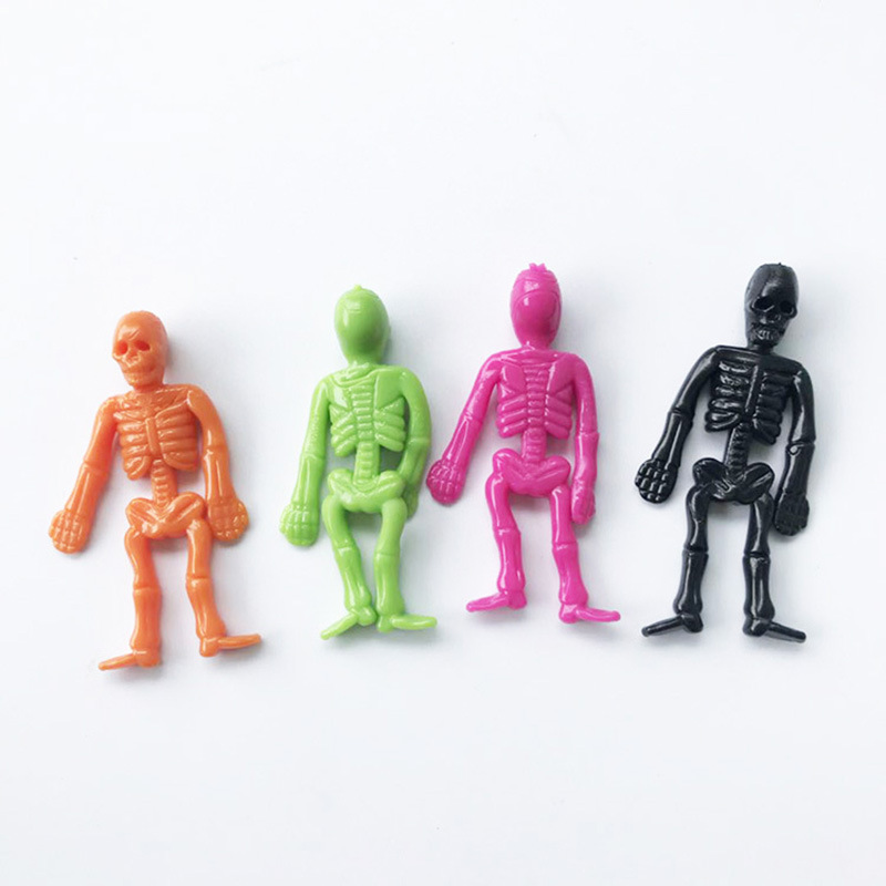 Soft Glue Bones Halloween Creative Novelty Funny Small Toys Soft Glue TPR Skeleton Skeleton