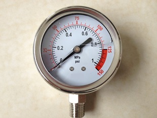 Pipeline installation water treatment equipment pure water equipment oil-filled shock-resistant vertical radial pressure gauge