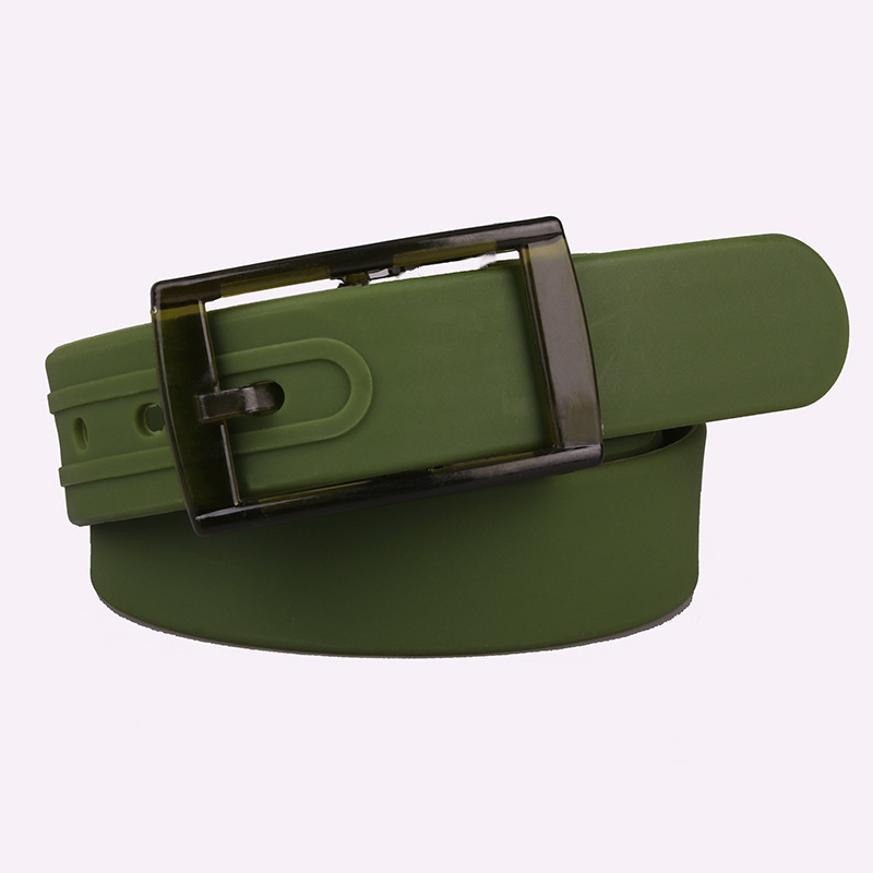 High Quality Silicone Belt Unisex Belt Plastic Buckle Candy Color Metal Free Fragrance Belt Wholesale