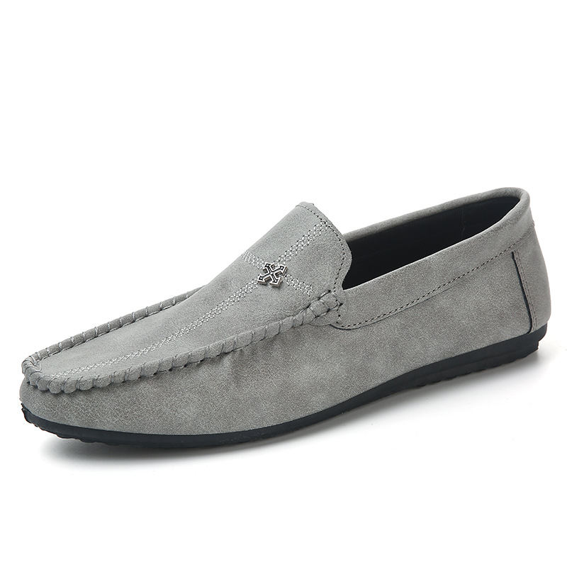 Men's bean shoes soft soft soles youth everything with lazy shoes loafers_voghion.com
