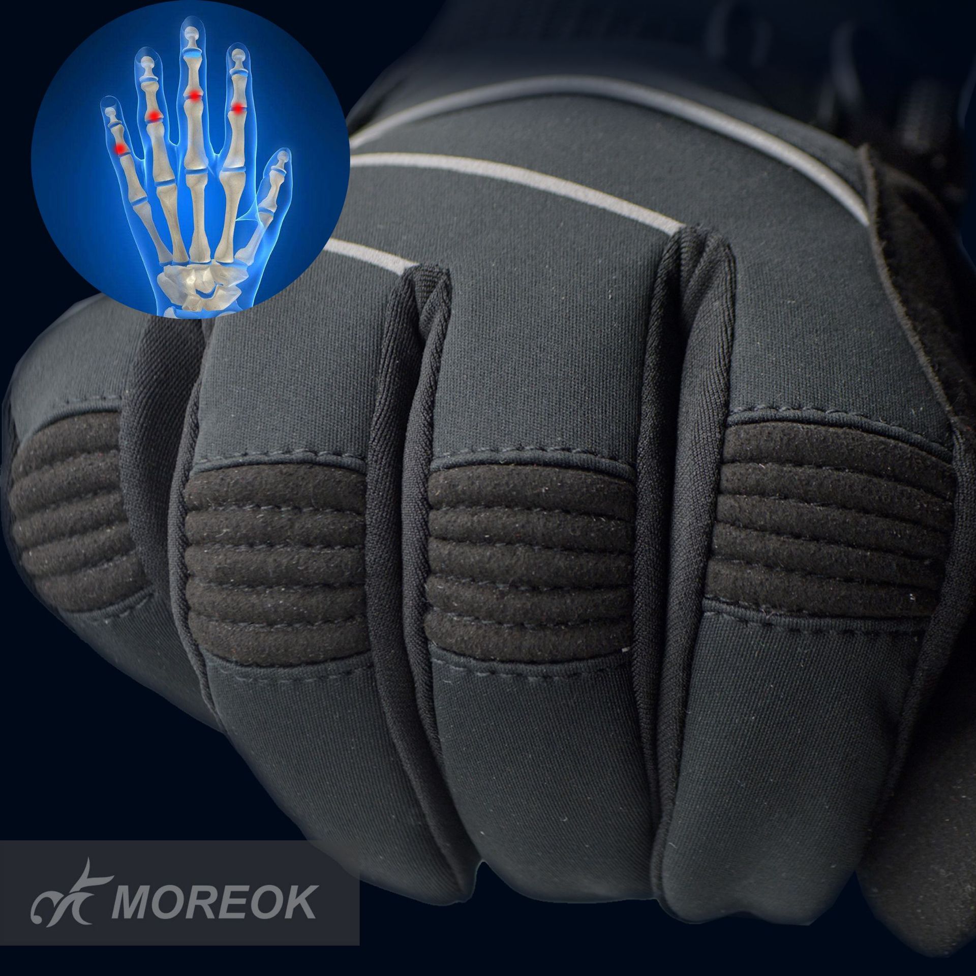 MK020F Winter Warm Touch Screen Self-propelled Cycling Full Finger Gloves Outdoor Skiing Long Finger Gloves