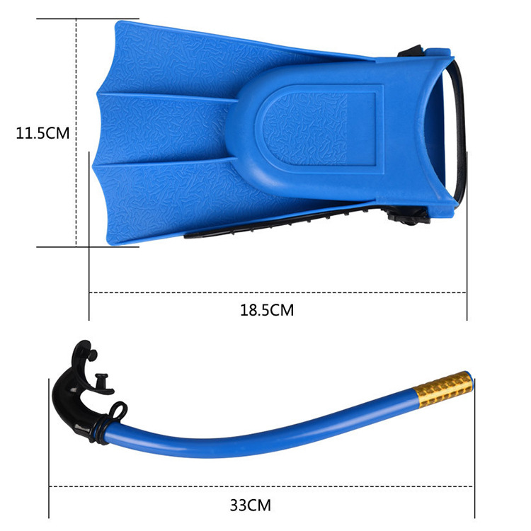 Dry breathing tube children's diving goggles snorkeling three treasures set swimming goggles swimming glasses breathing tube flippers