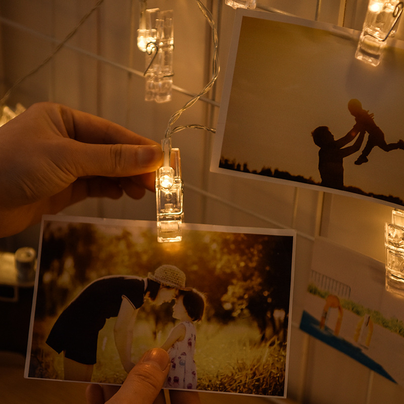 Factory Direct light-emitting clip light string USB photo clip Light Photo Wall creative decorative LED Photo clip light