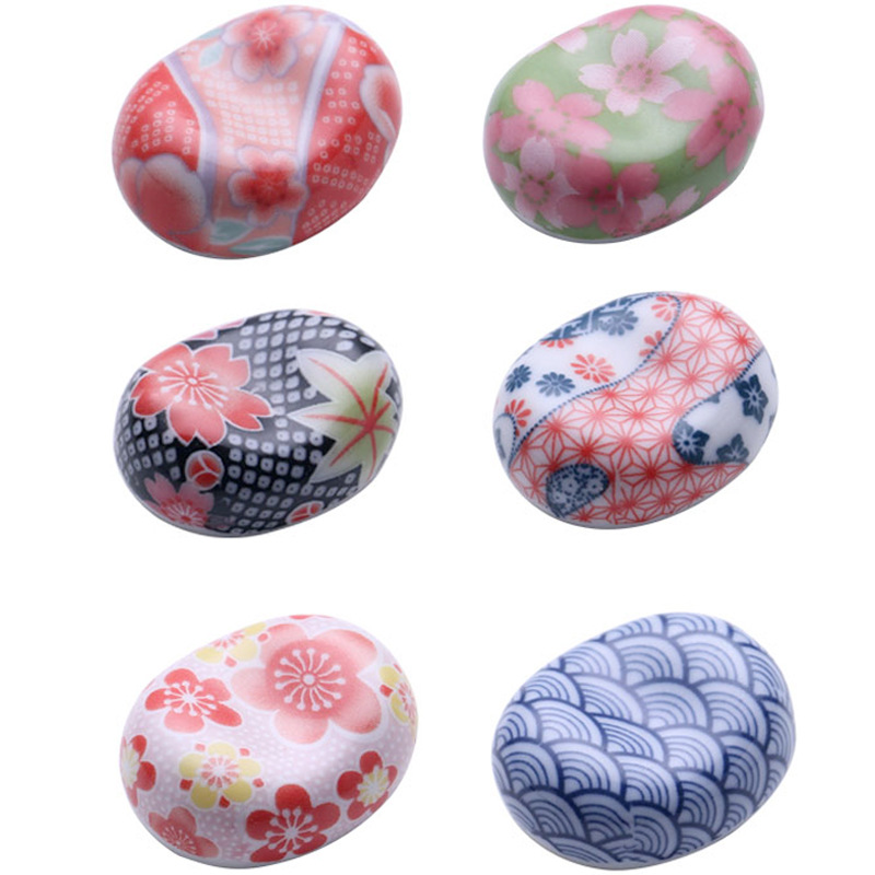 Ceramic Broad Bean Chopsticks Holder Hotel Restaurant Chopsticks Holder Korean Creative Taiwan Japanese Grocery Owl Pen Drag