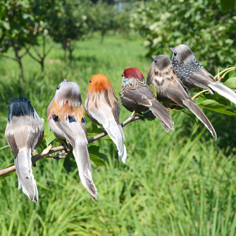 小さな泡鳥シミュレーションスズメの羽鳥オフィス文化工芸品その他の材料工芸品|undefined