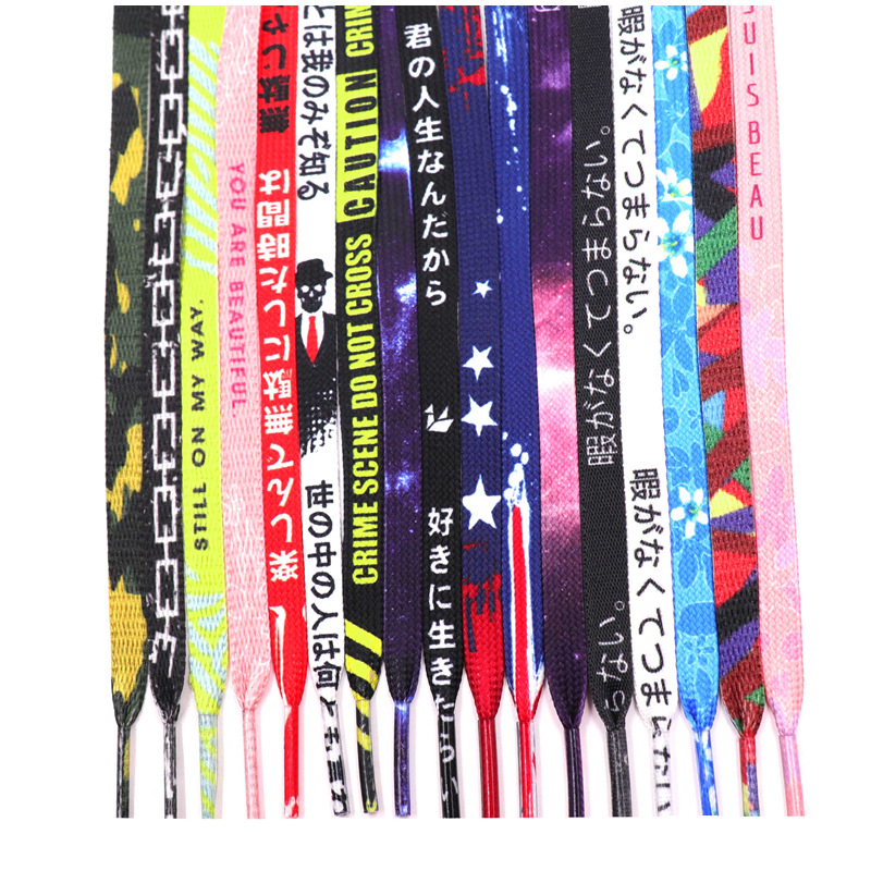 Star Color Shoelace Letter Japanese Skull Skull Shoelace Printable Sports Shoelace Men