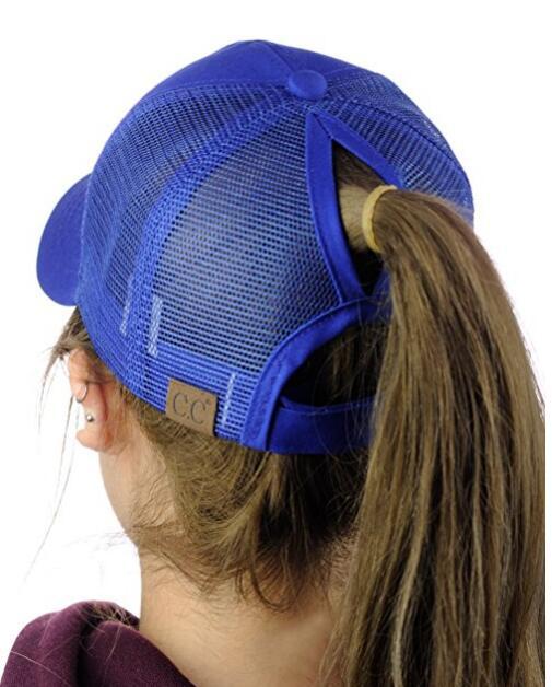 Foreign trade hot-selling hat without labeling ponytail baseball cap peaked cap mesh cap back opening