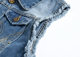 Large Size Korean Style Trendy Locomotive Men's Denim Vest Light Blue Vest