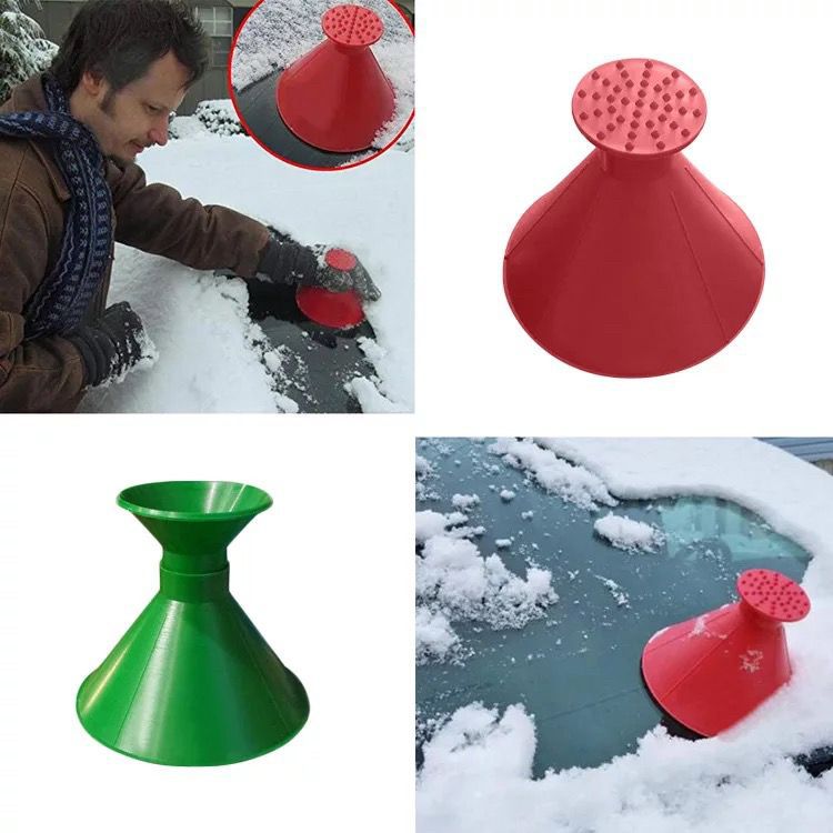 SCAPE-A-RUD windshield snow remover cone deicing tool Car Rearview Mirror ice scraper