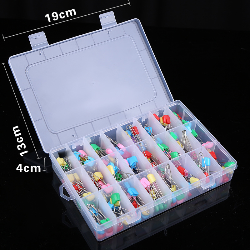10 grid transparent plastic storage box free assembly jewelry accessories finishing box 15 grid 24 grid