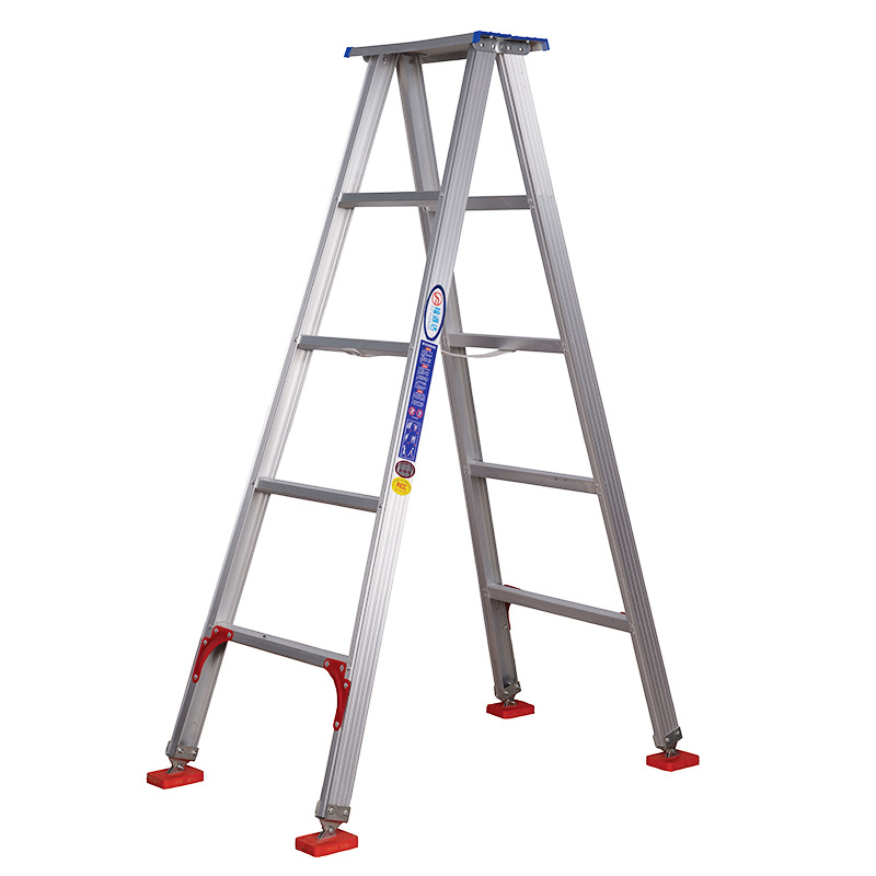 Hinge ladder series movable foot industrial ladder factory warehouse workshop ladder thickened aluminum alloy ladder