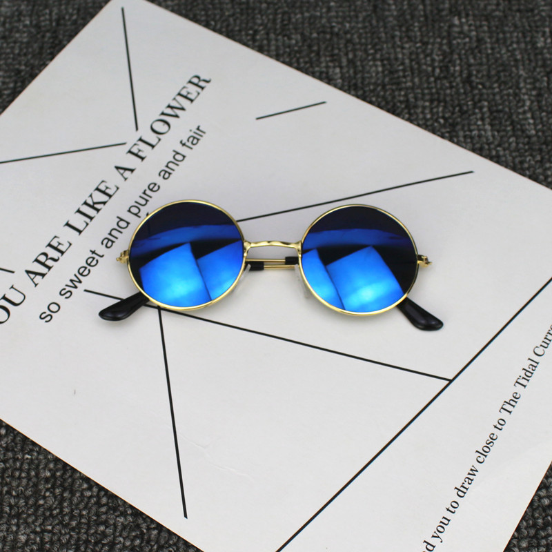Children's Round Reflective Sunglasses Unisex Children's Sunglasses Baby's Glasses Trendy Colorful Color Film Prince's Mirror
