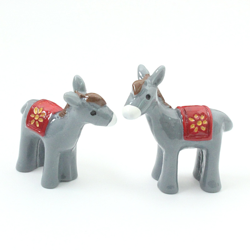 Little donkey Moss micro landscape ornaments cartoon fleshy flower creative DIY three-dimensional cute animal accessories