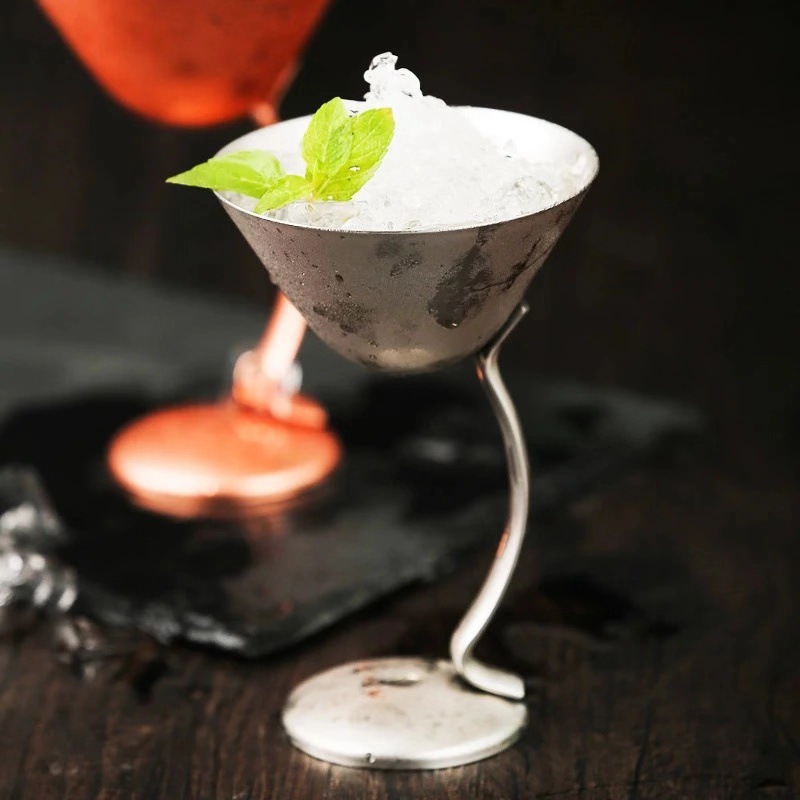 Stainless Steel Cocktail Cup Martini Cup Copper Plated Stainless Steel 304 Rose Gold Wine Cup Bar Supplies 150ml
