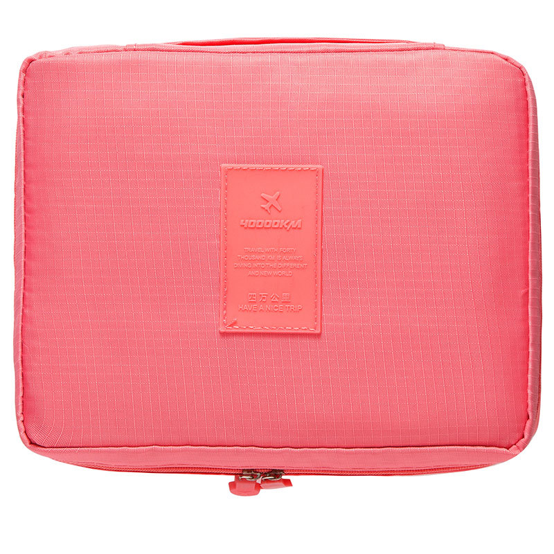 Korean Style Portable Large Capacity Carry-on Toiletry Bag for Business Travel Waterproof Cosmetic Storage Bag Cosmetic Bag Printed logo