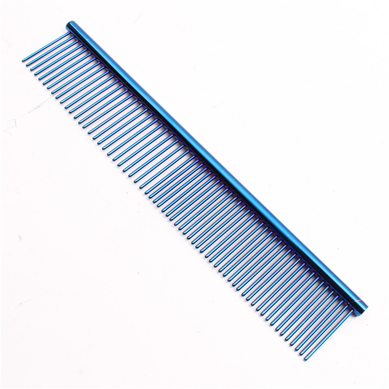 Color pet row comb comb Teddy comb dog hair comb large dog open knot comb steel comb beauty cleaning supplies