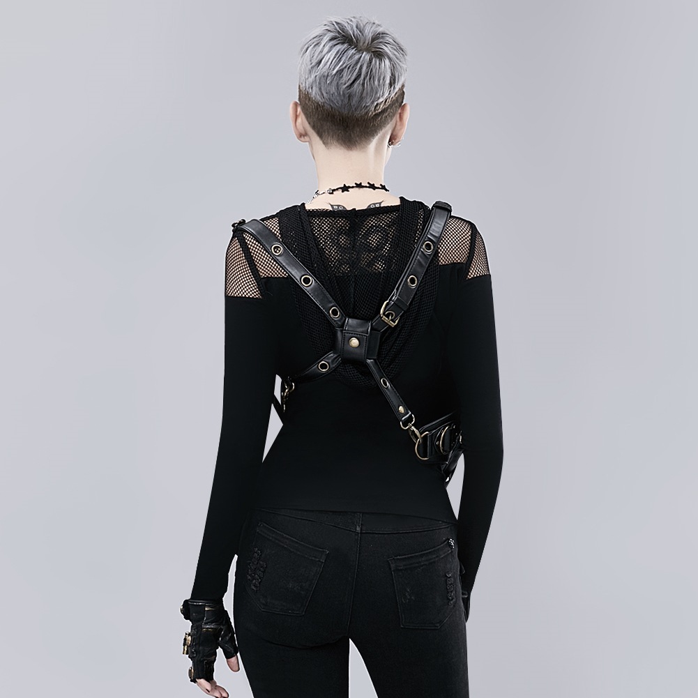 Guangzhou Foreign trade cross-border bag women's steampunk new women's bag European and American retro motorcycle bag rivet waist bag men