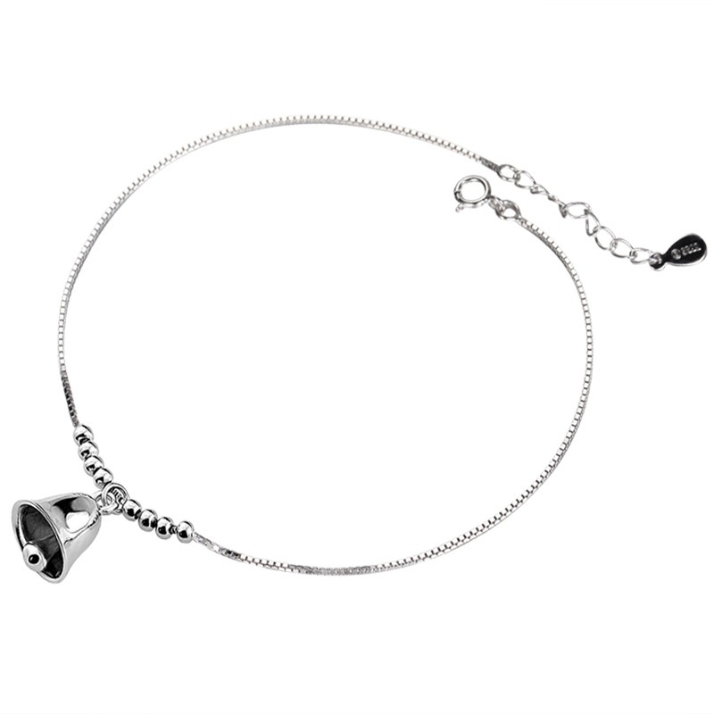 Bell anklet female fashion Joker silver jewelry small fresh Korean wind bell foot jewelry wholesale a generation of hair