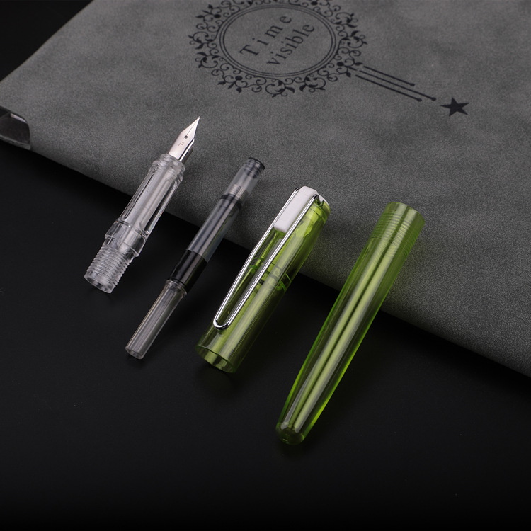 Factory direct colorful transparent demonstration students are posture ink bag Pen Calligraphy Office pen Linghao 010