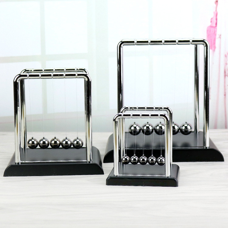 Creative Large Medium Small Square Newton Bumping Ball Desktop Bumping Ball Swing Ball Craft Gift Student White Collar Gift