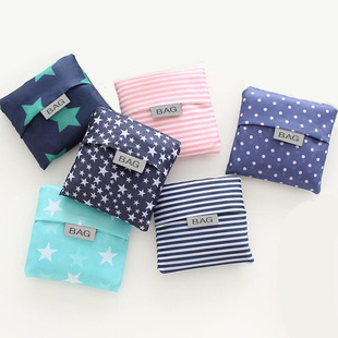 Simple Fresh 210D environmental shopping bag portable folding portable storage bag BAGCU folding shopping bag in stock
