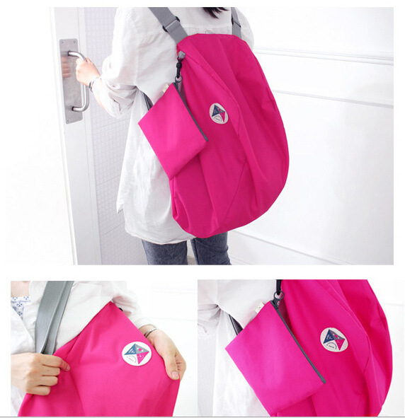 Korean Style Icon Simple Oxford Cloth Travel Foldable Backpack Outdoor Sports Storage Variable Shoulder Bag