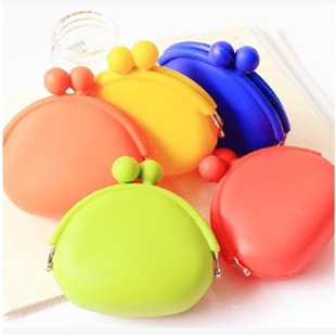 Cute Candy Silicone Coin Purse Fashion Waterproof Solid Color Jelly Earphone Bag Gift Gift Printed LOGO