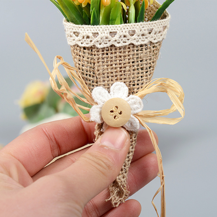 Factory direct original ecological natural growth raffia creative diy coaster hand rope woven raffia paper rope