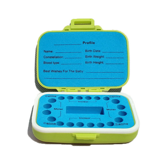 Qihao children's nipple box baby fetal hair collection plastic tooth storage box gift cross-border cartoon baby toys