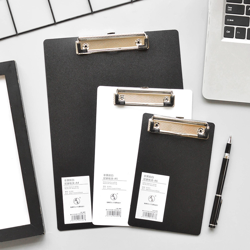 Simple office non-black or white A4A5 writing board clip pad file splint plastic reading board solid color writing board