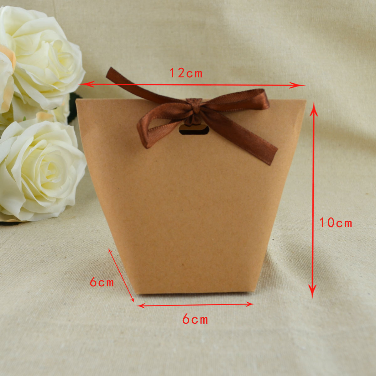 Small size DIY blank Kraft paper bag Mori candy bag wedding gift box packaging birthday party Kraft paper bag wholesale