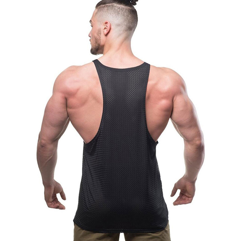 Fitness territory breathable sports vest men's summer new mesh quick-drying sweat vest fitness clothing a generation of hair