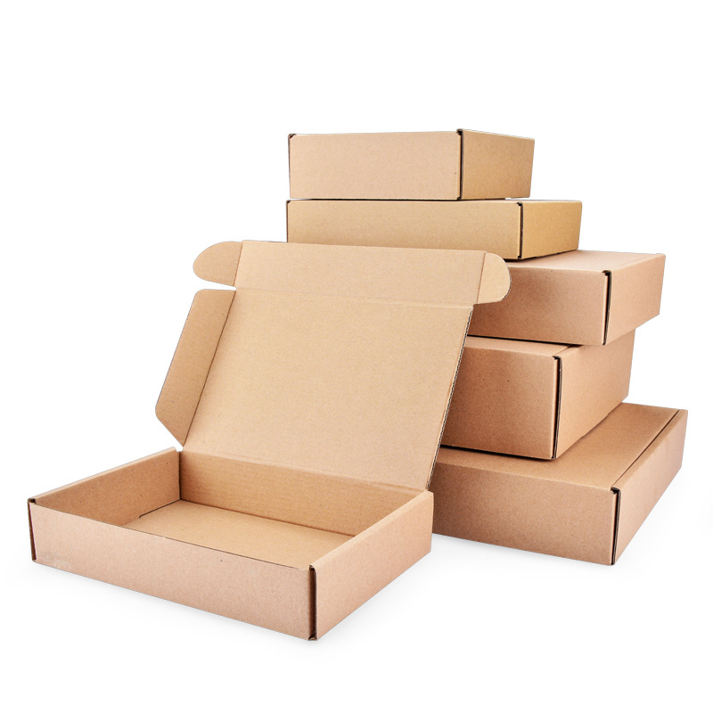 Flying Machine box Express carton mobile phone case packaging box wholesale corrugated cardboard Kraft small cardboard box 21 15 5
