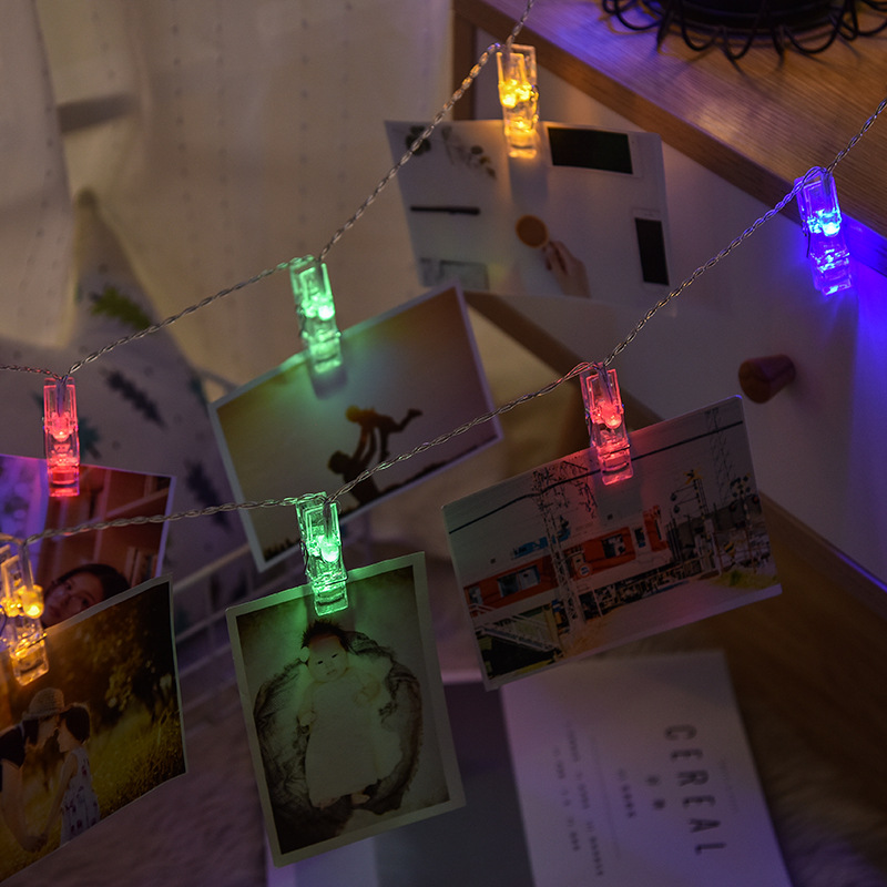 Factory Direct light-emitting clip light string USB photo clip Light Photo Wall creative decorative LED Photo clip light