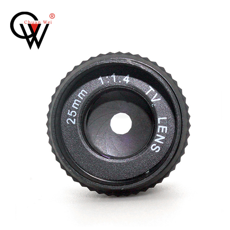 25mm 1/2 manual aperture black photographic equipment LENS industrial LENS Chuangwei video LENS LENS
