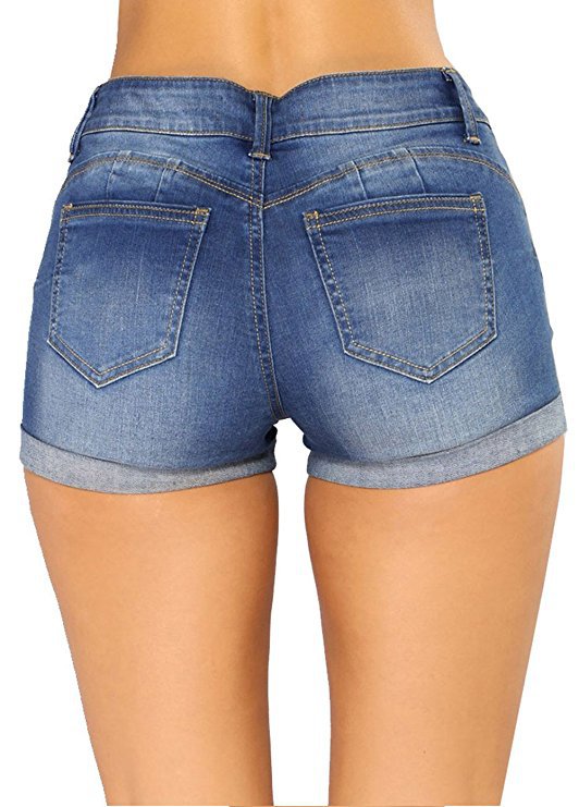 European and American ebay AliExpress wish summer new women's Denim shorts flanging hot pants fashion