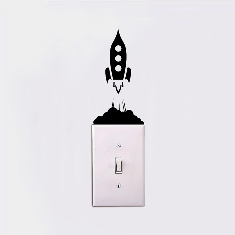 Carved switch decorative stickers removable wall stickers do not hurt the wall without residual glue