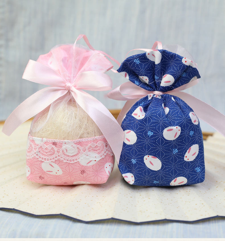 Wholesale sachet sachet lavender gift bag bow cotton linen cloth bag custom made logo empty bag