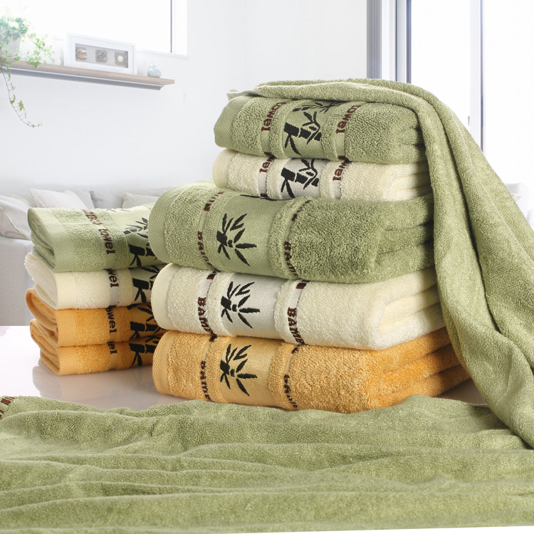 Factory towel bamboo fiber bamboo bath towel labor protection face towel wholesale gift bamboo carbon fiber bath towel logo embroidery