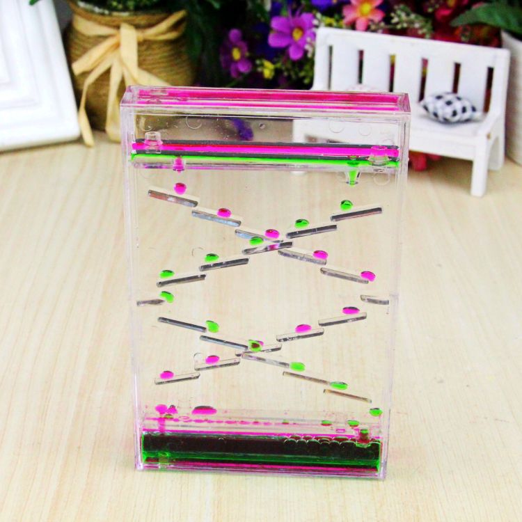 Hourglass Timer two-color oil drop ladder liquid water oil drop creative decoration birthday gift pin gift