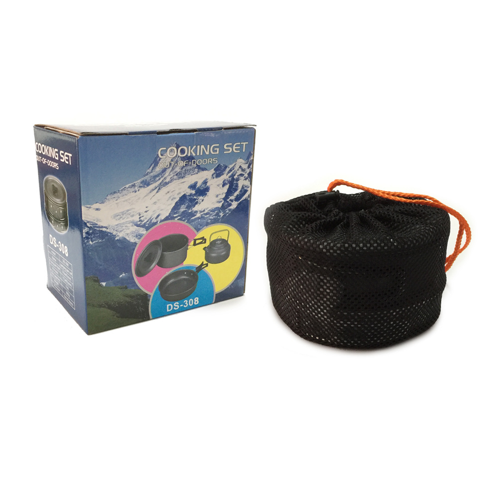 Outdoor Products Amazon Hot Selling Portable Folding Pot Camping Set Pot Outdoor Kettle Small Teapot Set