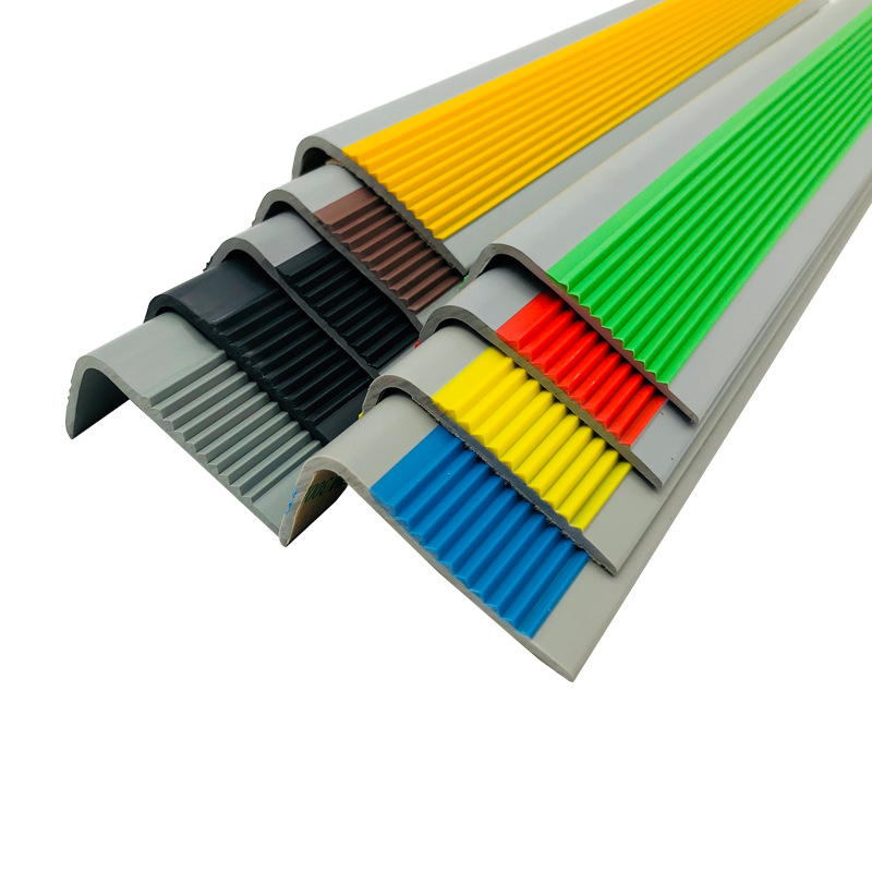 PVC Stair Step Step Anti-Slip Strip Kindergarten Floor Tile Right Angle Wrkup Strip Household Self-Paste Strip