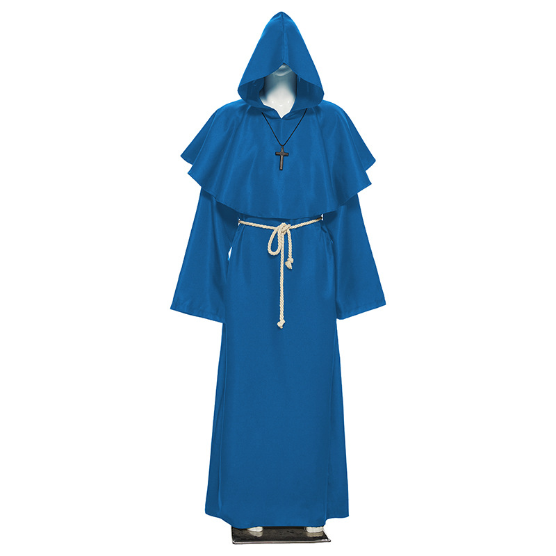Halloween cosplay Costume Medieval Monk Robe wizard costume priest suit