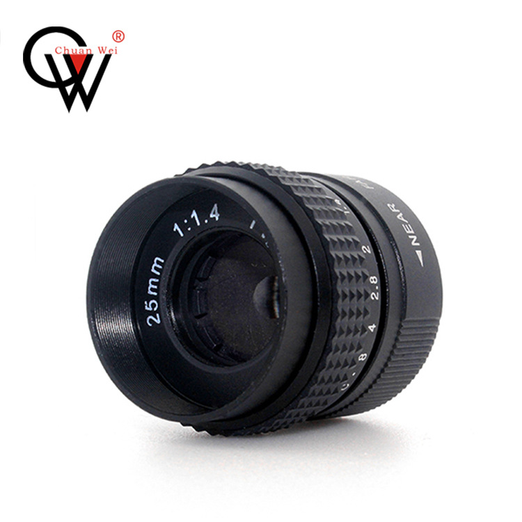 25mm 1/2 manual aperture black photographic equipment LENS industrial LENS Chuangwei video LENS LENS